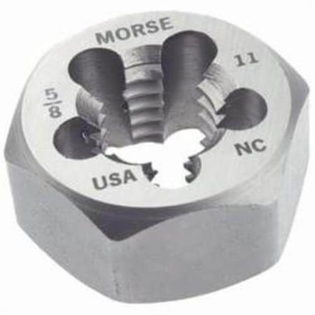Morse Rethreading Die, Hexagonal, Series 1266, Imperial, 1213, UNC, 12 Thickness, Carbon Steel, Brigh 31309